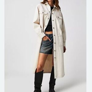 NWOT Free People Ann Lou Demin Duster